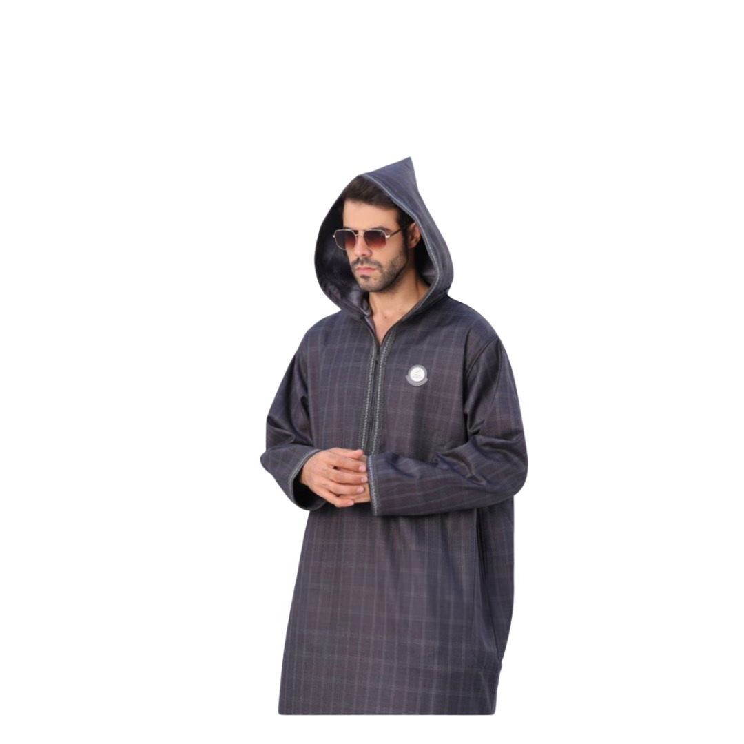 Black Lined Jilbab (جلباب فرو مبطن)