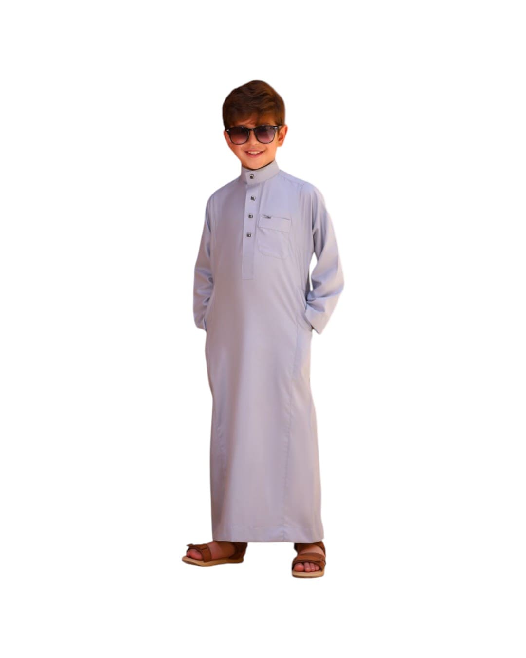 Grey Kids Jilbab