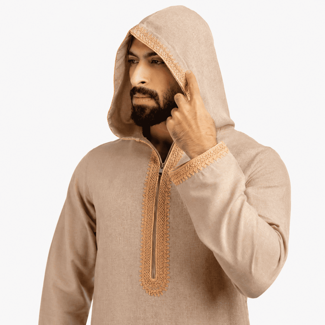 Summer Linin Beige Jilbab