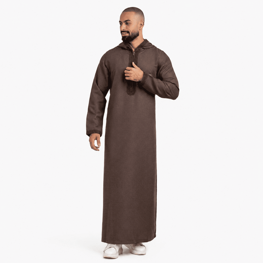 Brown Summer Linin Jilbab