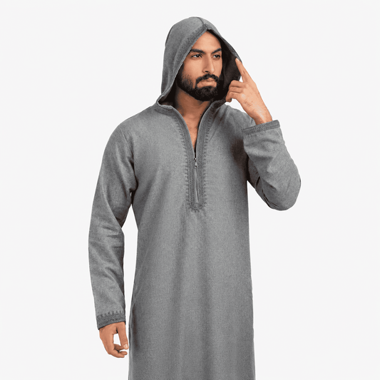 Summer Linin Dark Grey Jilbab