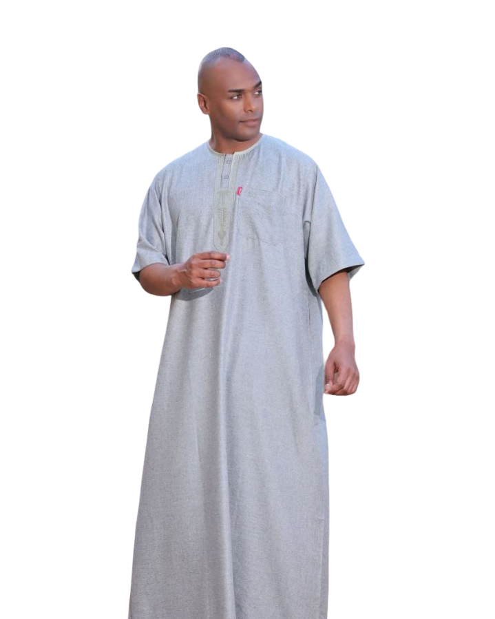 Grey Half Sleeve Jilbab