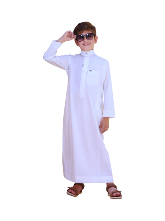 جلباب أبيض للأطفال