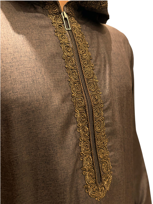 Summer Linin Brown Jilbab
