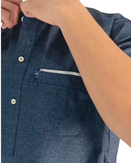Blue Half Sleeve Jilbab