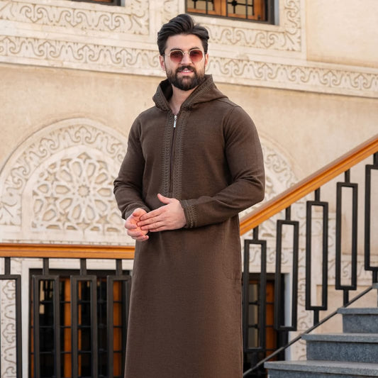 Jilbab Moroccan Gogh ( Brown )