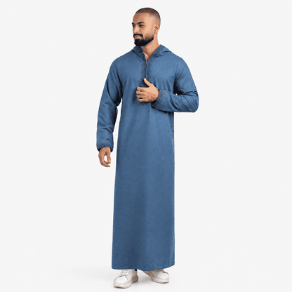 Summer Linin Blue Jilbab