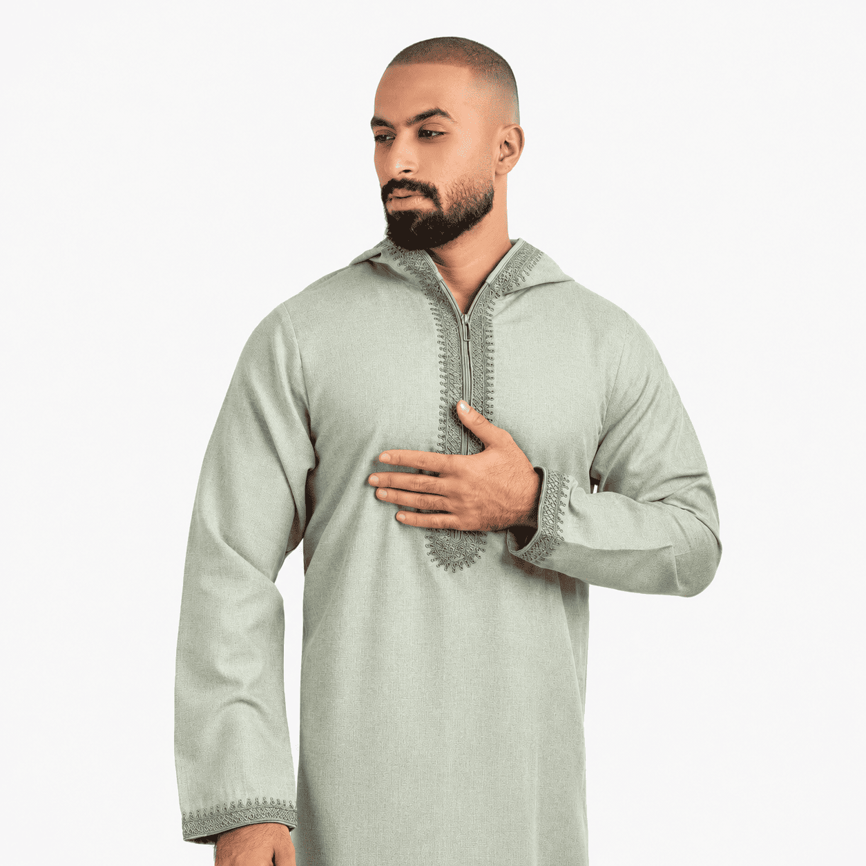 Summer Linin Light Olive Jilbab